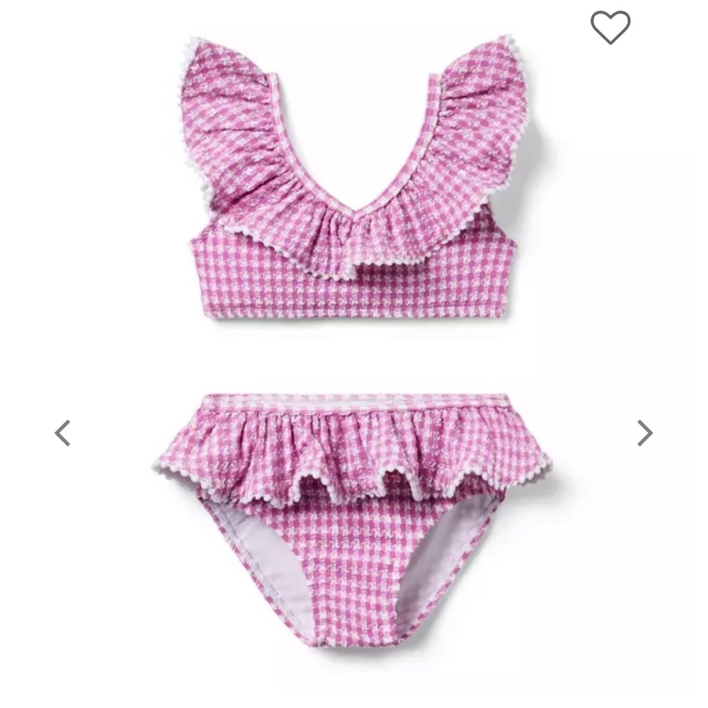 Janie and jack gingham ruffle bikini